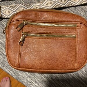 Brown Leather small  purse with 2 straps